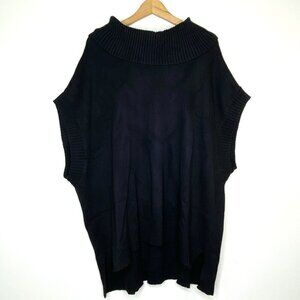 NWT Chico's Nina Black Cowl Neck Poncho Sweater Size 3 (XL) Oversize